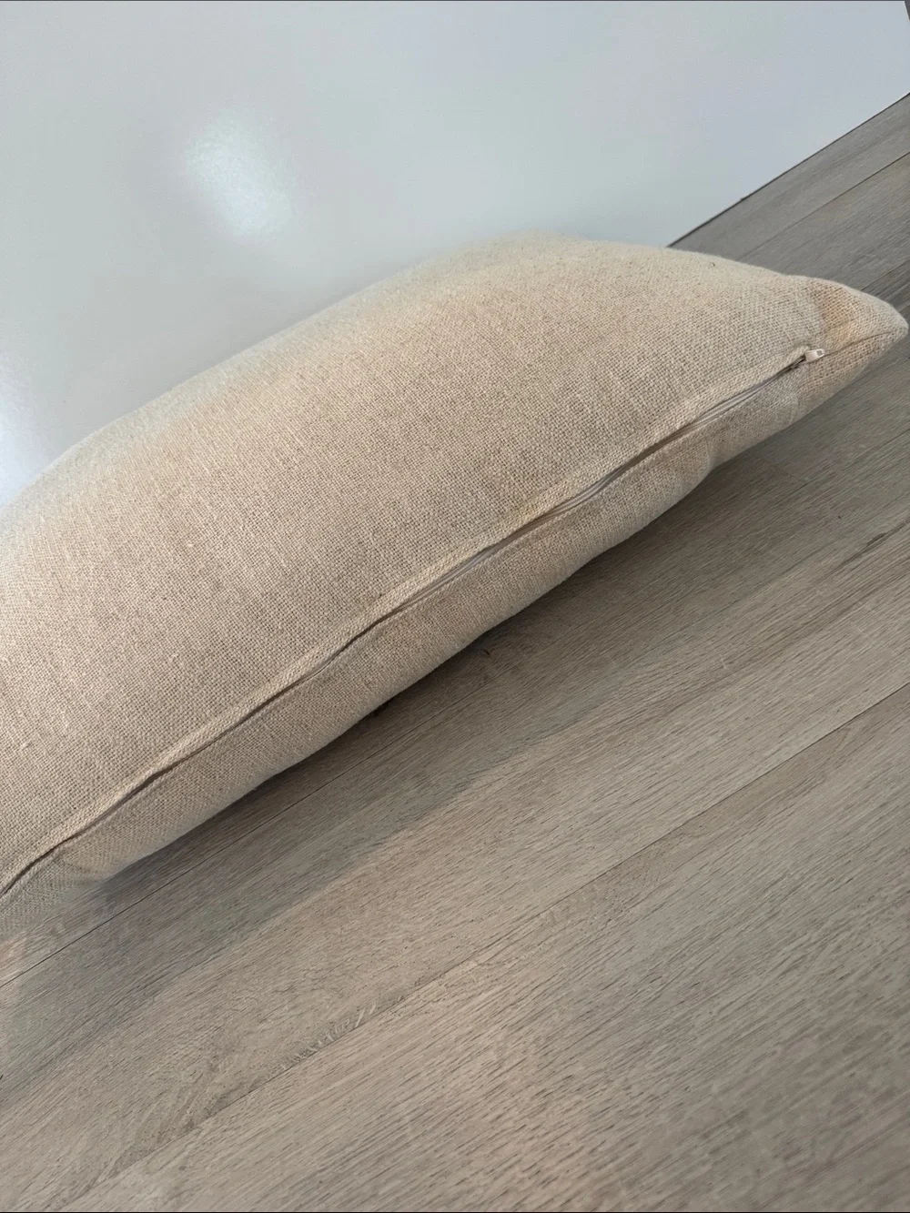 French Coffee Sack Lumbar Throw Pillow w/ Insert Farmhouse Linen 24x15 Decor